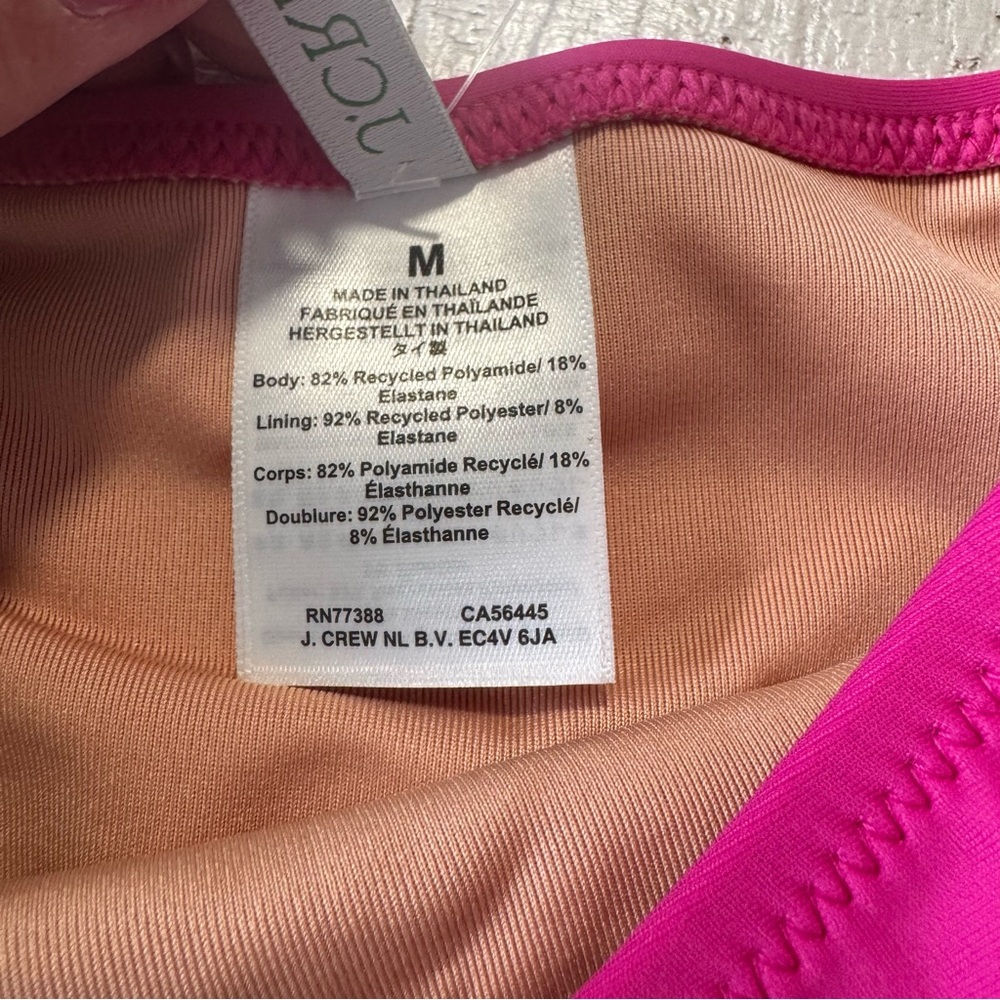 J.Crew Heritage 1989 Bikini Bottom NWT size Medium Radiant Fuchsia High-Leg - Picture 6 of 12